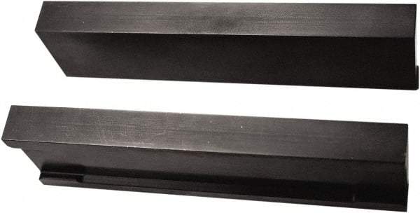 Jet Machining - 6" Wide x 1.72" High x 5/8" Thick, Flat/No Step Vise Jaw - Hard, Alloy Steel, Moveable Jaw, Compatible with 6" Vises - Apex Tool & Supply