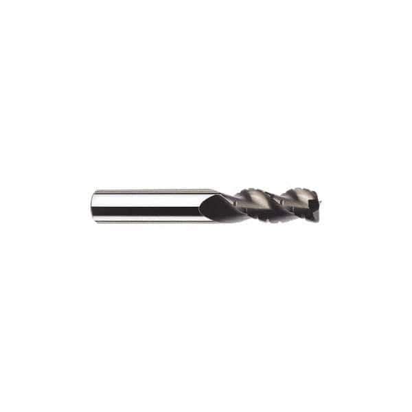 SGS - 10mm Diam, 22mm LOC, 3 Flute Solid Carbide 0.3mm Corner Radius Roughing End Mill - Uncoated, 72mm OAL, 10mm Shank Diam, Single End, Centercutting, 38° Helix - Apex Tool & Supply