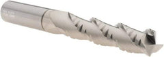 SGS - 3/4" Diam, Coarse Pitch, 3-1/4" LOC, 3 Flute Solid Carbide 0.03" Corner Radius Roughing End Mill - TiB2 Finish, 6" OAL, 3/4" Shank Diam, Single End, Centercutting, 38° Helix - Apex Tool & Supply