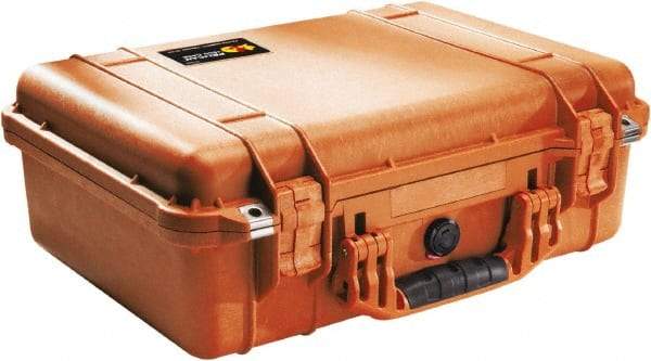Pelican Products, Inc. - 14-1/16" Wide x 6-15/16" High, Clamshell Hard Case - Orange, Polyethylene - Apex Tool & Supply