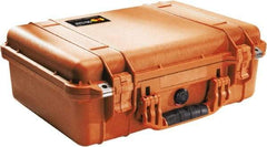 Pelican Products, Inc. - 14-1/16" Wide x 6-15/16" High, Clamshell Hard Case - Orange, Polyethylene - Apex Tool & Supply