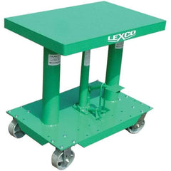 Wesco Industrial Products - 2,000 Lb Capacity Manual Hydraulic Post Lift Table - 30" to 48" Lift Height, 30" Platform Length x 20" Platform Width - Apex Tool & Supply