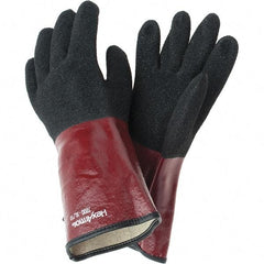 HexArmor - Chemical Resistant Gloves - GNTLET BLK/RED XL 1PR TEXTURD PVC CHEM RES GLV - Apex Tool & Supply