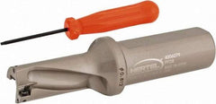 Hertel - 1-5/8" Max Drill Depth, 2xD, 13/16" Diam, Indexable Insert Drill - 2 Inserts, 1" Shank Diam, Straight Shank - Apex Tool & Supply