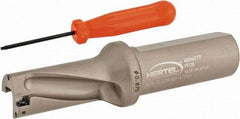 Hertel - 1-3/4" Max Drill Depth, 2xD, 7/8" Diam, Indexable Insert Drill - 2 Inserts, 1" Shank Diam, Straight Shank - Apex Tool & Supply
