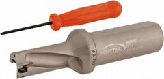 Hertel - 1-1/2" Max Drill Depth, 2xD, 3/4" Diam, Indexable Insert Drill - 2 Inserts, 1" Shank Diam, Straight Shank - Apex Tool & Supply