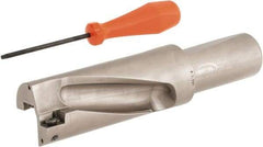Hertel - 3-7/8" Max Drill Depth, 2xD, 1-15/16" Diam, Indexable Insert Drill - 2 Inserts, 1-1/2" Shank Diam, Straight Shank - Apex Tool & Supply