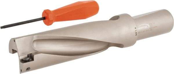 Hertel - 5-5/8" Max Drill Depth, 3xD, 1-7/8" Diam, Indexable Insert Drill - 2 Inserts, 1-1/2" Shank Diam, Straight Shank - Apex Tool & Supply