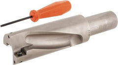 Hertel - 4-1/2" Max Drill Depth, 2xD, 2-1/4" Diam, Indexable Insert Drill - 2 Inserts, 1-1/2" Shank Diam, Straight Shank - Apex Tool & Supply