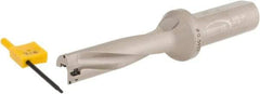 Hertel - 2-3/8" Max Drill Depth, 4xD, 19/32" Diam, Indexable Insert Drill - 2 Inserts, 3/4" Shank Diam, Straight Shank - Apex Tool & Supply