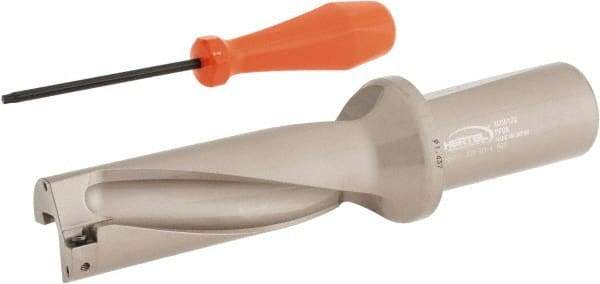 Hertel - 4-5/16" Max Drill Depth, 3xD, 1-7/16" Diam, Indexable Insert Drill - 2 Inserts, 1-1/2" Shank Diam, Straight Shank - Apex Tool & Supply