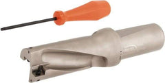 Hertel - 3-1/4" Max Drill Depth, 2xD, 1-5/8" Diam, Indexable Insert Drill - 2 Inserts, 1-1/2" Shank Diam, Straight Shank - Apex Tool & Supply