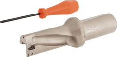 Hertel - 2-7/8" Max Drill Depth, 2xD, 1-7/16" Diam, Indexable Insert Drill - 2 Inserts, 1-1/2" Shank Diam, Straight Shank - Apex Tool & Supply