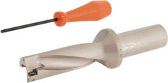 Hertel - 3-9/16" Max Drill Depth, 3xD, 1-3/16" Diam, Indexable Insert Drill - 2 Inserts, 1-1/4" Shank Diam, Straight Shank - Apex Tool & Supply