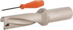 Hertel - 3-3/8" Max Drill Depth, 3xD, 1-1/8" Diam, Indexable Insert Drill - 2 Inserts, 1-1/4" Shank Diam, Straight Shank - Apex Tool & Supply