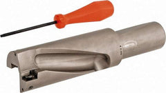 Hertel - 4" Max Drill Depth, 2xD, 2" Diam, Indexable Insert Drill - 2 Inserts, 1-1/2" Shank Diam, Straight Shank - Apex Tool & Supply
