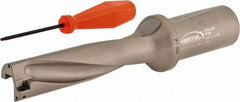 Hertel - 4" Max Drill Depth, 4xD, 1" Diam, Indexable Insert Drill - 2 Inserts, 1-1/4" Shank Diam, Straight Shank - Apex Tool & Supply