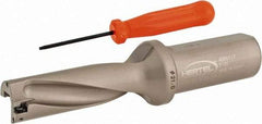 Hertel - 2.4803" Max Drill Depth, 3xD, 0.8268" Diam, Indexable Insert Drill - 2 Inserts, 63/64" Shank Diam, Straight Shank - Apex Tool & Supply