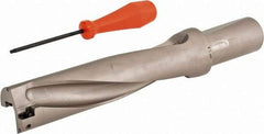 Hertel - 6-3/4" Max Drill Depth, 4xD, 1-11/16" Diam, Indexable Insert Drill - 2 Inserts, 1-1/2" Shank Diam, Straight Shank - Apex Tool & Supply