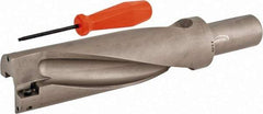 Hertel - 7-1/8" Max Drill Depth, 3xD, 2-3/8" Diam, Indexable Insert Drill - 2 Inserts, 1-1/2" Shank Diam, Straight Shank - Apex Tool & Supply