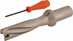 Hertel - 5-1/2" Max Drill Depth, 4xD, 1-3/8" Diam, Indexable Insert Drill - 2 Inserts, 1-1/2" Shank Diam, Straight Shank - Apex Tool & Supply