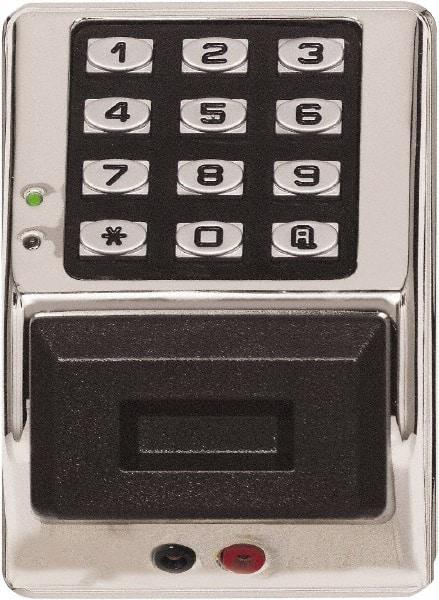 Alarm Lock - Combination Entry Lever Lockset - 2-3/4" Back Set, Steel, Brushed Chrome Finish - Apex Tool & Supply
