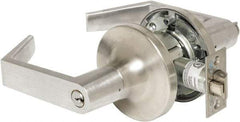 Yale - Entrance Lever Lockset - 2-3/4" Back Set, Steel, Brushed Chrome Finish - Apex Tool & Supply
