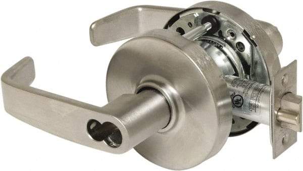 Sargent - Entry Lever Lockset - 2-3/4" Back Set, Steel, Brushed Chrome Finish - Apex Tool & Supply