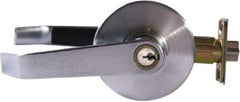 Arrow Lock - Entry Lever Lockset - 2-3/4" Back Set, Steel, Brushed Chrome Finish - Apex Tool & Supply