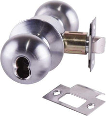 Arrow Lock - Entrance Lever Lockset - 2-3/4" Back Set, Steel, Brushed Chrome Finish - Apex Tool & Supply