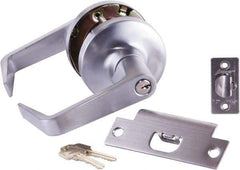 Arrow Lock - Storeroom Lever Lockset - 2-3/4" Back Set, Steel, Brushed Chrome Finish - Apex Tool & Supply