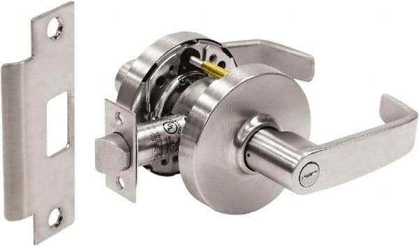 Sargent - Privacy Lever Lockset - 2-3/4" Back Set, Steel, Brushed Chrome Finish - Apex Tool & Supply