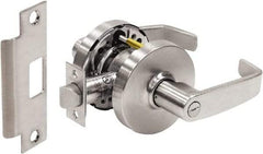 Sargent - Privacy Lever Lockset - 2-3/4" Back Set, Steel, Brushed Chrome Finish - Apex Tool & Supply