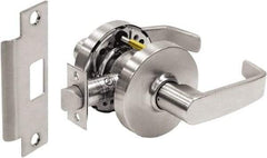 Sargent - Passage Lever Lockset - 2-3/4" Back Set, Steel, Brushed Chrome Finish - Apex Tool & Supply