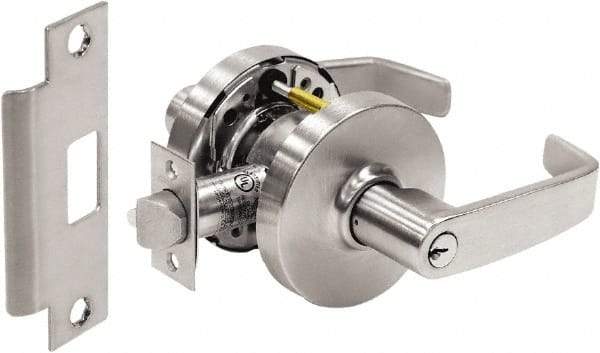 Sargent - Classroom Lever Lockset - 2-3/4" Back Set, Steel, Brushed Chrome Finish - Apex Tool & Supply