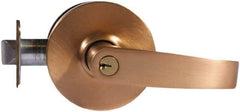 Sargent - Entry Lever Lockset - 2-3/4" Back Set, Steel, Satin Bronze Finish - Apex Tool & Supply