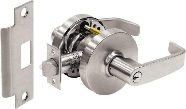 Sargent - Storeroom Lever Lockset - 2-3/4" Back Set, Steel, Brushed Chrome Finish - Apex Tool & Supply