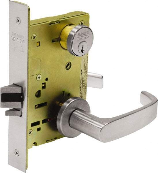 Sargent - Classroom Lever Lockset - 2-3/4" Back Set, Steel, Brushed Chrome Finish - Apex Tool & Supply