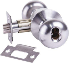 Arrow Lock - Entrance Lever Lockset - 2-3/4" Back Set, Steel, Brushed Chrome Finish - Apex Tool & Supply