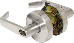 Arrow Lock - Entry Lever Lockset - 2-3/4" Back Set, Steel, Brushed Chrome Finish - Apex Tool & Supply