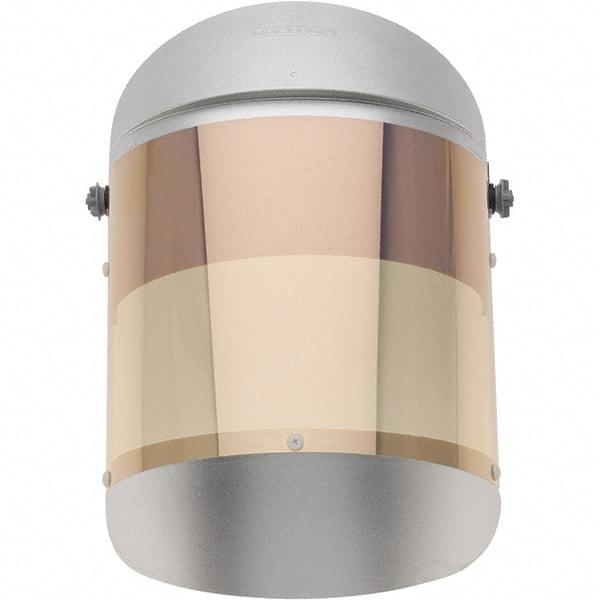 Oberon - Face Shield & Headgear Set - SPLIT COBALT BLUE/GOLD HEAT REFLECTIVE FACESHLD - Apex Tool & Supply