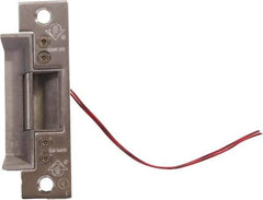 Adams Rite - 1.63" Long x 1" Wide, Satin Stainless Steel Finish, Electric Door Strike - 12 Volt, DC Power, Zinc Alloy - Apex Tool & Supply