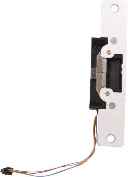 Adams Rite - 3.38" Long x 1" Wide, Clear Anodized Finish, Electric Door Strike - Field Selectable 12, 16, or 24 VAC/DC, VAC/VDC Power, Zinc Alloy - Apex Tool & Supply