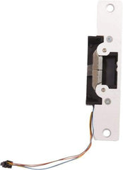 Adams Rite - 3.38" Long x 1" Wide, Clear Anodized Finish, Electric Door Strike - Field Selectable 12, 16, or 24 VAC/DC, VAC/VDC Power, Zinc Alloy - Apex Tool & Supply