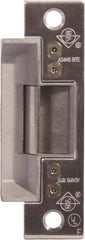 Adams Rite - 1.63" Long x 1" Wide, Satin Stainless Steel Finish, Electric Door Strike - 24 Volt, DC Power, Zinc Alloy - Apex Tool & Supply