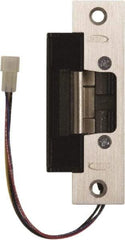Rutherford - 4.88" Long x 1-1/4" Wide, Satin Stainless Steel Finish, Electric Door Strike - Field Selectable 12 or 24 VDC & 12-24 VAC, Corded Power, Zinc Alloy - Apex Tool & Supply