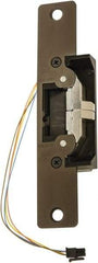 Adams Rite - 4.88" Long x 1-1/4" Wide, Dark Bronze Anodized Aluminum Finish, Electric Door Strike - 24 Volt, VDC Power, Zinc Alloy - Apex Tool & Supply