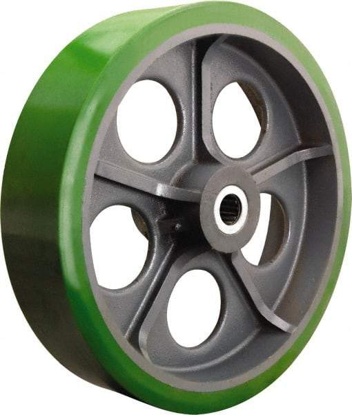 Hamilton - 20 Inch Diameter x 5 Inch Wide, Polyurethane on Cast Iron Caster Wheel - 9,000 Lb. Capacity, 5-1/4 Inch Hub Length, 1-3/4 Inch Axle Diameter, Straight Roller Bearing - Apex Tool & Supply