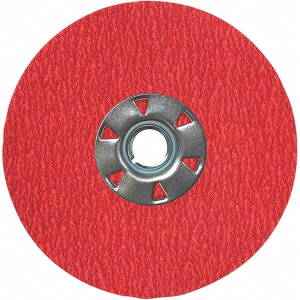 VSM - 4-1/2" Diam 7/8" Hole 36 Grit Fiber Disc - Very Coarse Grade, Ceramic, 13,000 Max RPM, Series XF870 - Apex Tool & Supply