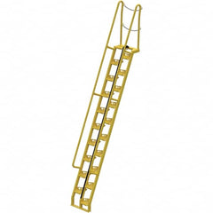 Vestil - 185-5/8" High 350 Lb Capacity 20 Step Alternating Tread Stair - Apex Tool & Supply